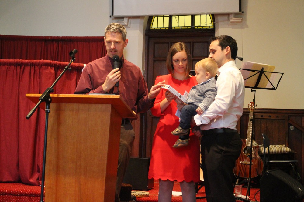 Dedication ceremony at Stocksfield Baptist Church